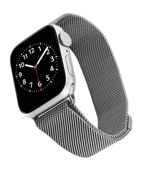 WITHit Silver Stainless Steel Mesh Band for 42/44/45mm/Ultra/Ultra 2 ...