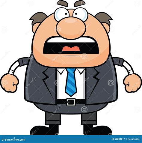 Angry Boss Cartoon Vector Illustration | CartoonDealer.com #28221004