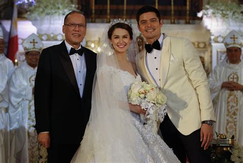 President Benigno Aquino III at Dingdong Dantes Marian Rivera wedding ...