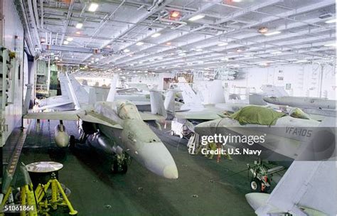 Aboard USS Enterprise -- The Hangar Bay Of The USS Enterprise , Is ...