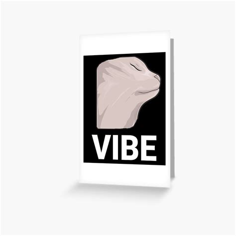 "Vibe Cat Meme" Greeting Card for Sale by HappyMonkeyTees | Redbubble