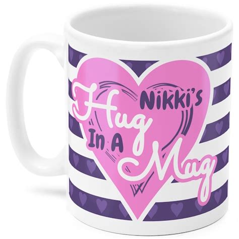 Nikki mug Nikki's Hug in a Mug Name gift Purple and | Etsy