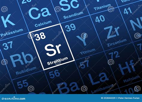 Strontium on Periodic Table of the Elements, with Element Symbol Sr ...