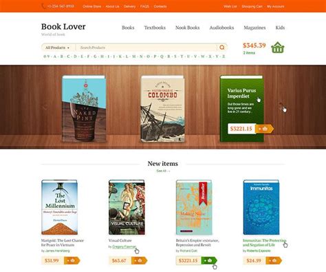 Booklover is PSD Template | Web design books, Book design, Book design ...