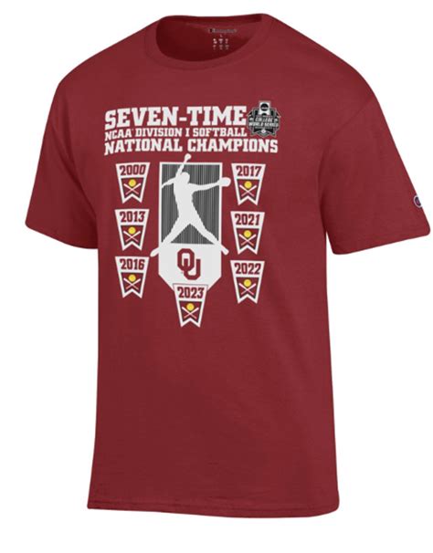 OU Sooners Seven-Time Softball National Champions Tee - Balfour of Norman