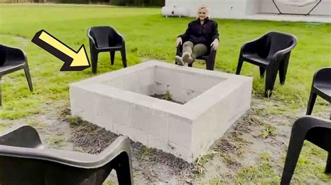 Easy DIY Square Fire Pit Using Cinder Blocks