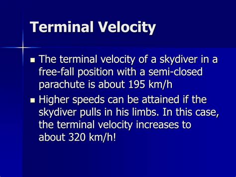 PPT - Gravity, Air Resistance, Terminal Velocity, and Projectile Motion ...