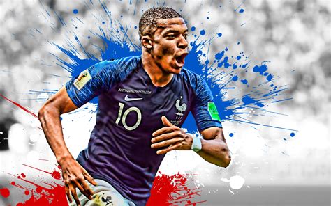 Download Digital Artwork Kylian Mbappe 4k Wallpaper | Wallpapers.com