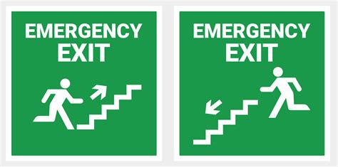 Safety Sign Emergency Exit 24453703 Vector Art at Vecteezy