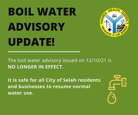 Boil-Water Advisory Lifted for all of Selah | City of Selah