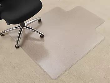 Plush Carpet Chair Mat with Lip - 45 x 53", Clear H-3367 - Uline