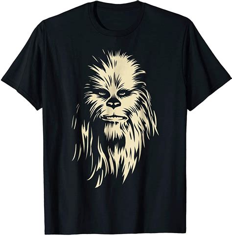 Chewbacca Face Shadow Graphic T-Shirt in 2020 | Mens tshirts, Star wars ...