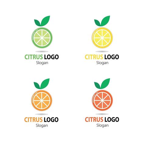 Citrus logo template collection 2423882 Vector Art at Vecteezy