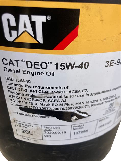 CAT DEO 15W/40 - 3E9848 - All Time Diesel