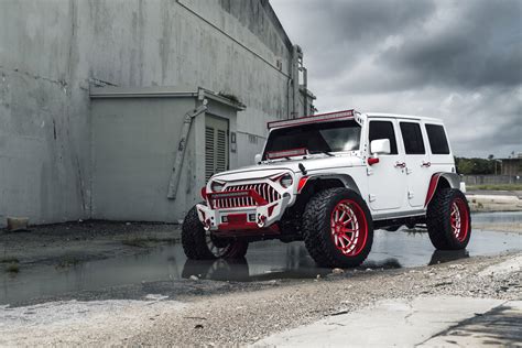 KSM Offroad Wheels | Jeep Wrangler | KSM05 | Red & White Two-Tone