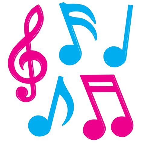 Colorful Musical Notes Clipart