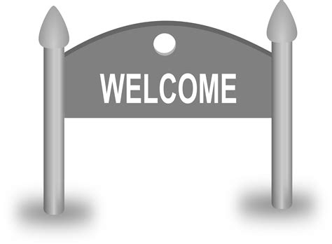 Clipart - Welcome Sign board