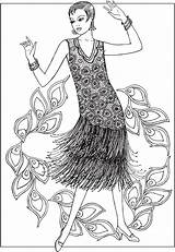 Flapper Coloring Pages For Adults Sketch Coloring Page sketch template