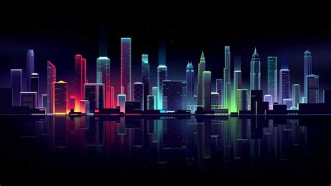 Minimalistic City Skyline HD wallpaper | Cityscape wallpaper, City ...