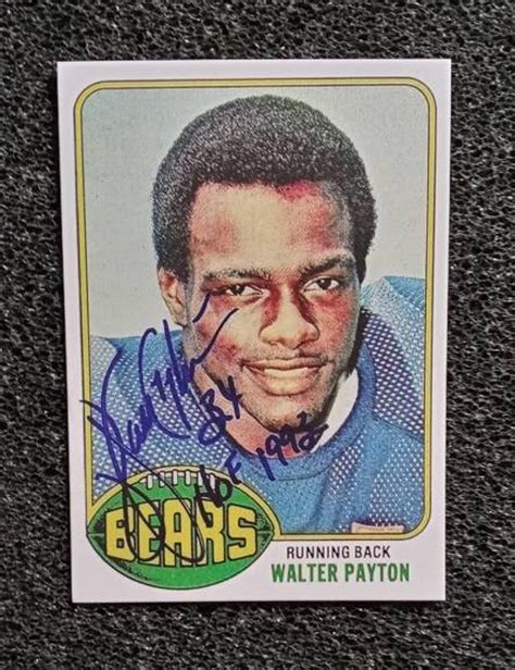 1976 Walter Payton 148 Topps Rookie Auto Card Reprint | Etsy