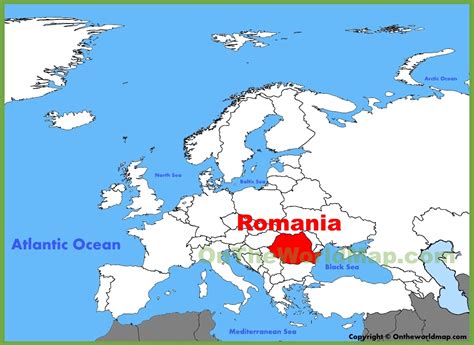 Romania location on the Europe map - Ontheworldmap.com