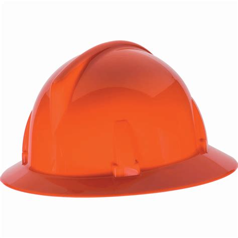 MSA 804397 Topgard Slotted Full Brim Hard Hat - Fas-Trac Suspension ...