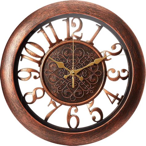 Adalene Wall Clocks Battery Operated Non Ticking - Silent Analog Quartz ...