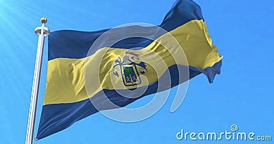 Flag of Guadalajara, Jalisco, Mexico. Loop Stock Video - Video of loop, city: 247476151