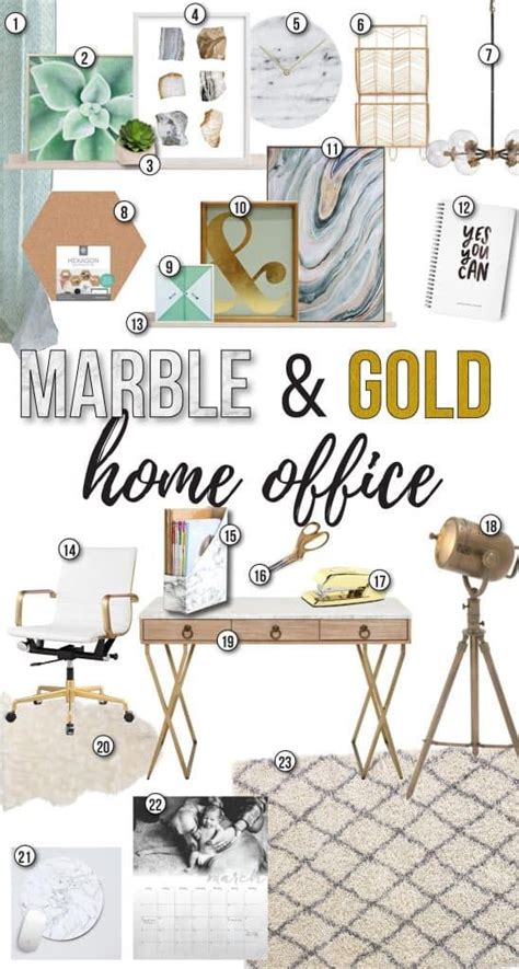 Gold office decor accessories for a glam home office – Artofit