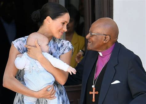 Prince Harry, Meghan's son Archie meets Desmond Tutu in 1st appearance on family's South Africa ...