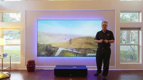 Sony 4k Projector Ultra Short Throw VPL-GTZ1 and Zero Edge Short Throw Projection Screen - YouTube