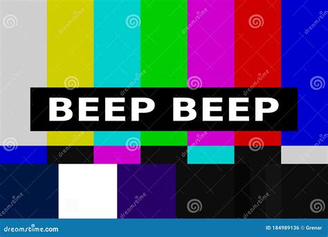 SMPTE Color Bars Beep Beep Clean Stock Illustration - Illustration of ...