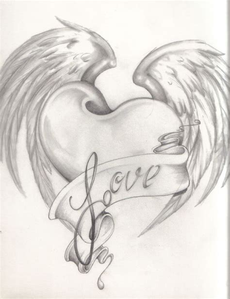 Love Heart Drawings - Cliparts.co