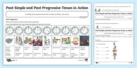 Past Simple and Past Progressive Worksheet Pack | Twinkl