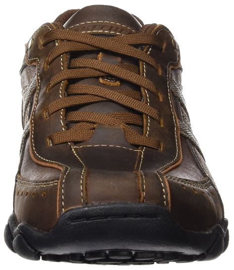 Skechers Mens 64276 Lace Up Casual Oxfords, Brown Leather, Size 9.5 ...