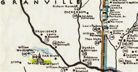 Diggin' for Clues: Map of Colonial Families in Granville County