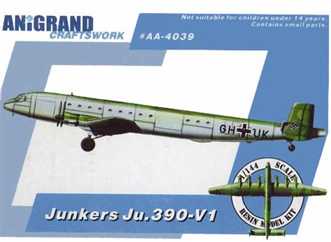 Junkers Ju.390 V-1 1:144 Model Kit by Anigrand Craftswork