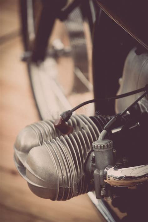 Vintage Motorcycle Boxer Engine Stock Photo - Image of sparkplug, vintage: 152422970