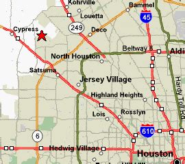 Cypress Texas Map