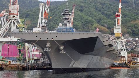 Japan's Converted F-35B Carrier Leaves Dock Sporting New Bow