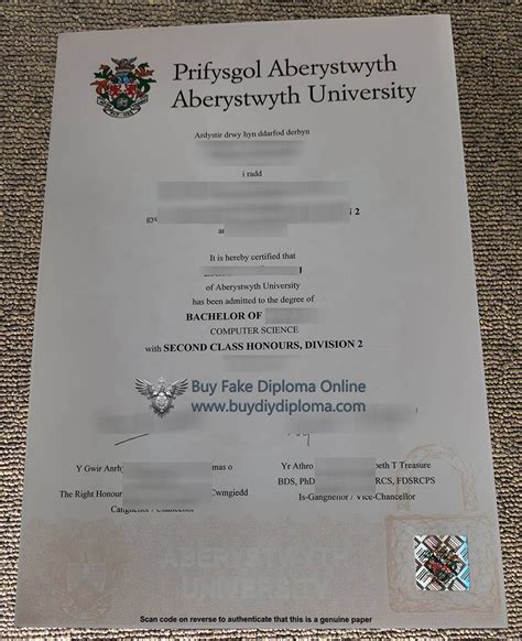 How long to get a fake Aberystwyth University degree?