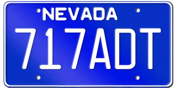 1982 NEVADA STATE LICENSE PLATE--EMBOSSED WITH YOUR CUSTOM NUMBER [usanv82] - $95.00 : Custom ...