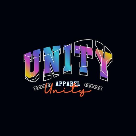 Premium Vector | Unity slogan colorful simple vintage t shirt