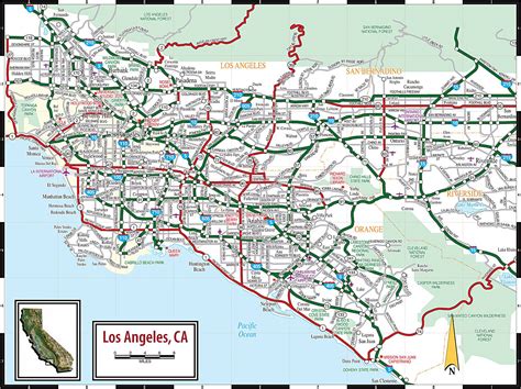 Los Angeles Map Pdf - Large World Map