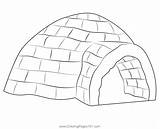 Ice Snow House Coloring Page For Kids  Free Igloo Printable sketch template