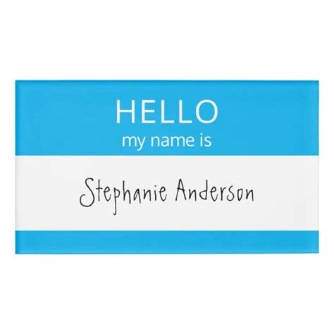 Custom HELLO My Name Is Badge | Zazzle