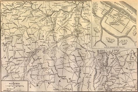 Battle Map of Missouri, 1861