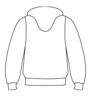 Women's zip-through organic hoodie