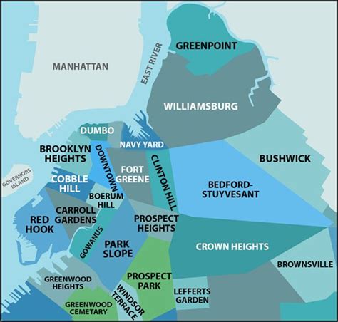 Brooklyn neighborhoods, Brooklyn map, Brooklyn