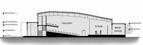 AUDITORIUM plan layout with section and elevation | Auditorium plan ...